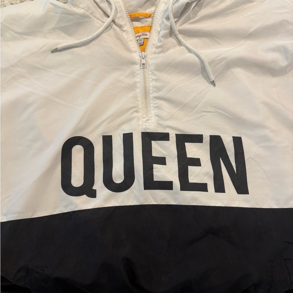 *PRE-OWNED* Orange Kiss Women's 3x "Queen" Pullover Hooded 1/4 Zip Windbreaker - Picture 3 of 8